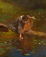 Gathering Lilies, Eastman Johnson, 1865