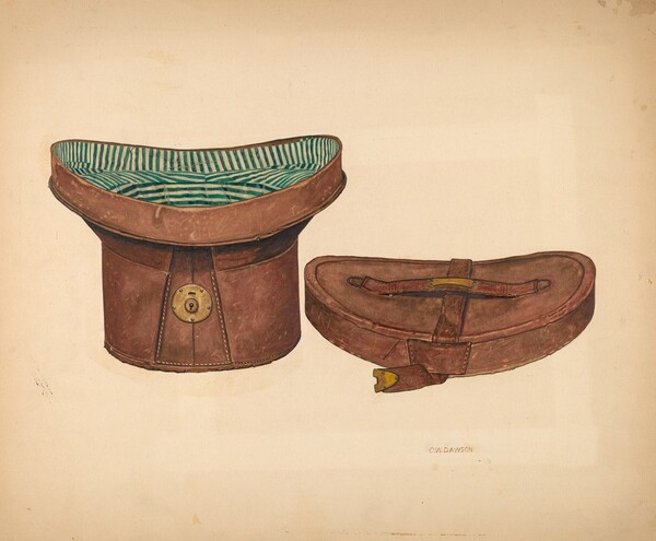 Leather Hat Box