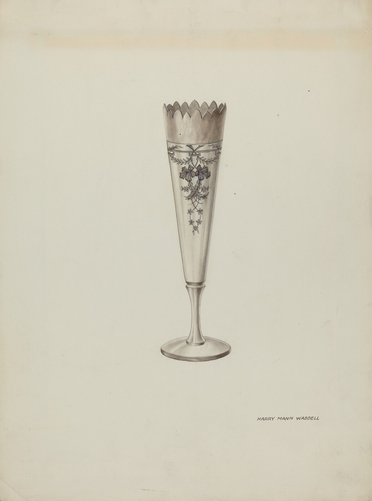 Metal Vase, Harry Mann Waddell, c. 1937