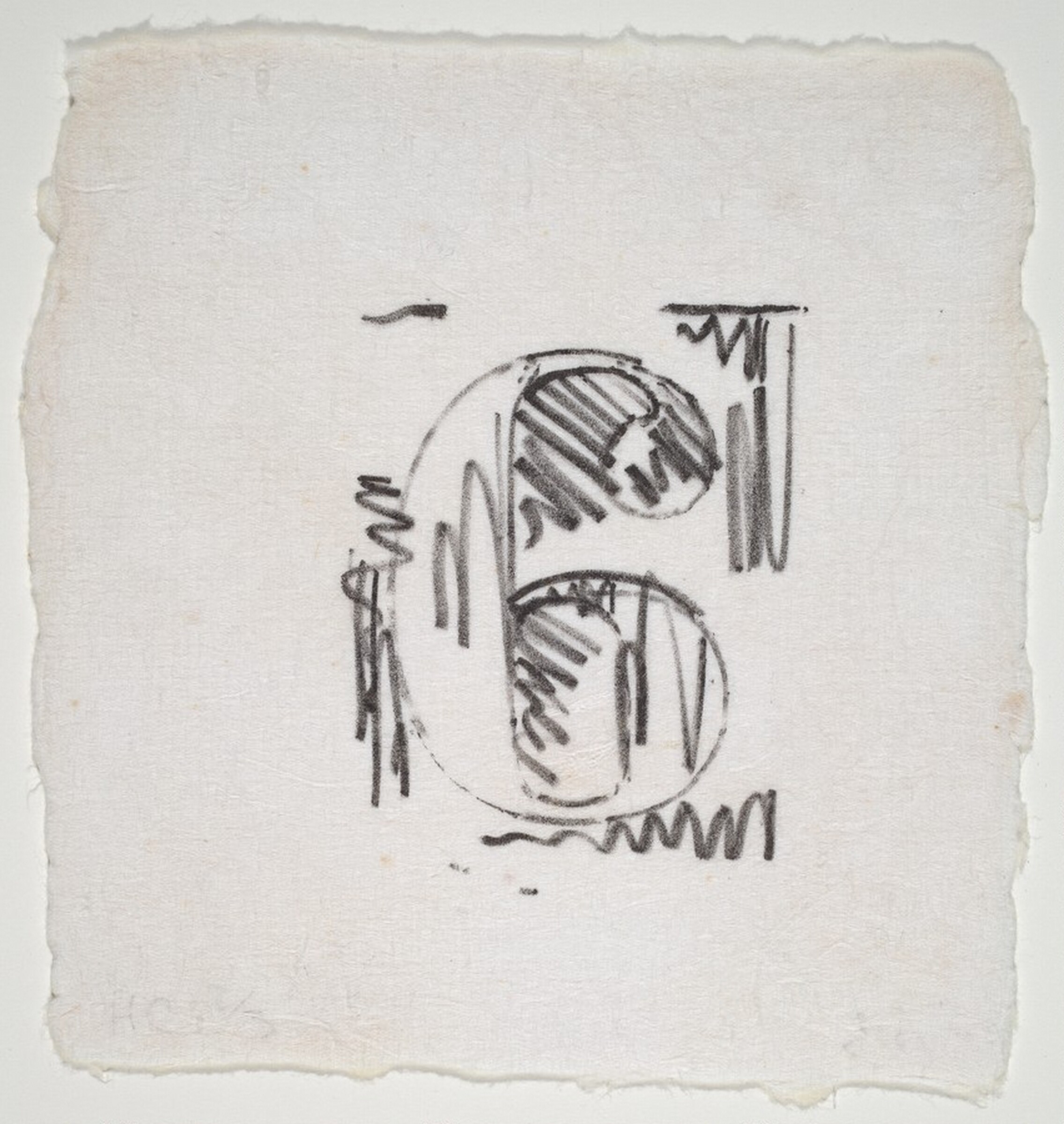 Small Figure 6 from 0-9 (Gray), Jasper Johns, 1963