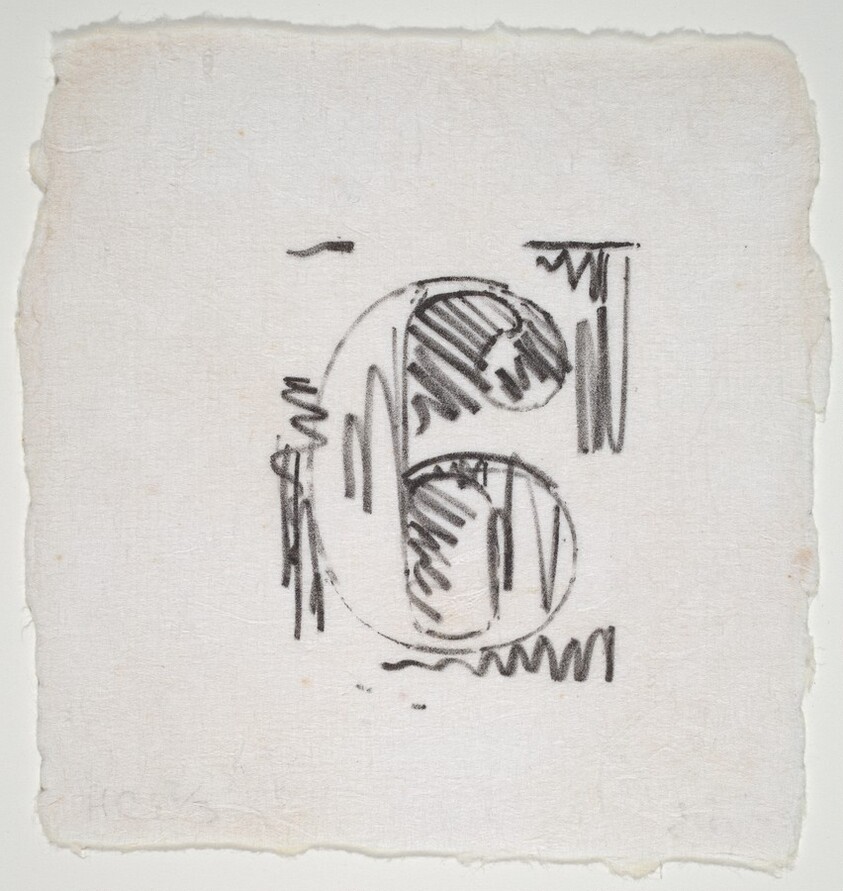 Small Figure 6 from 0-9 (Gray)