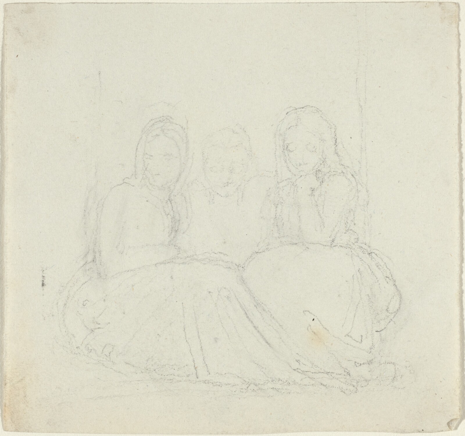 Three Seated Female Figures, Джон Флаксман