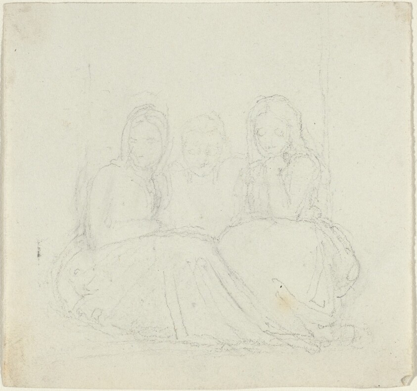 Three Seated Female Figures