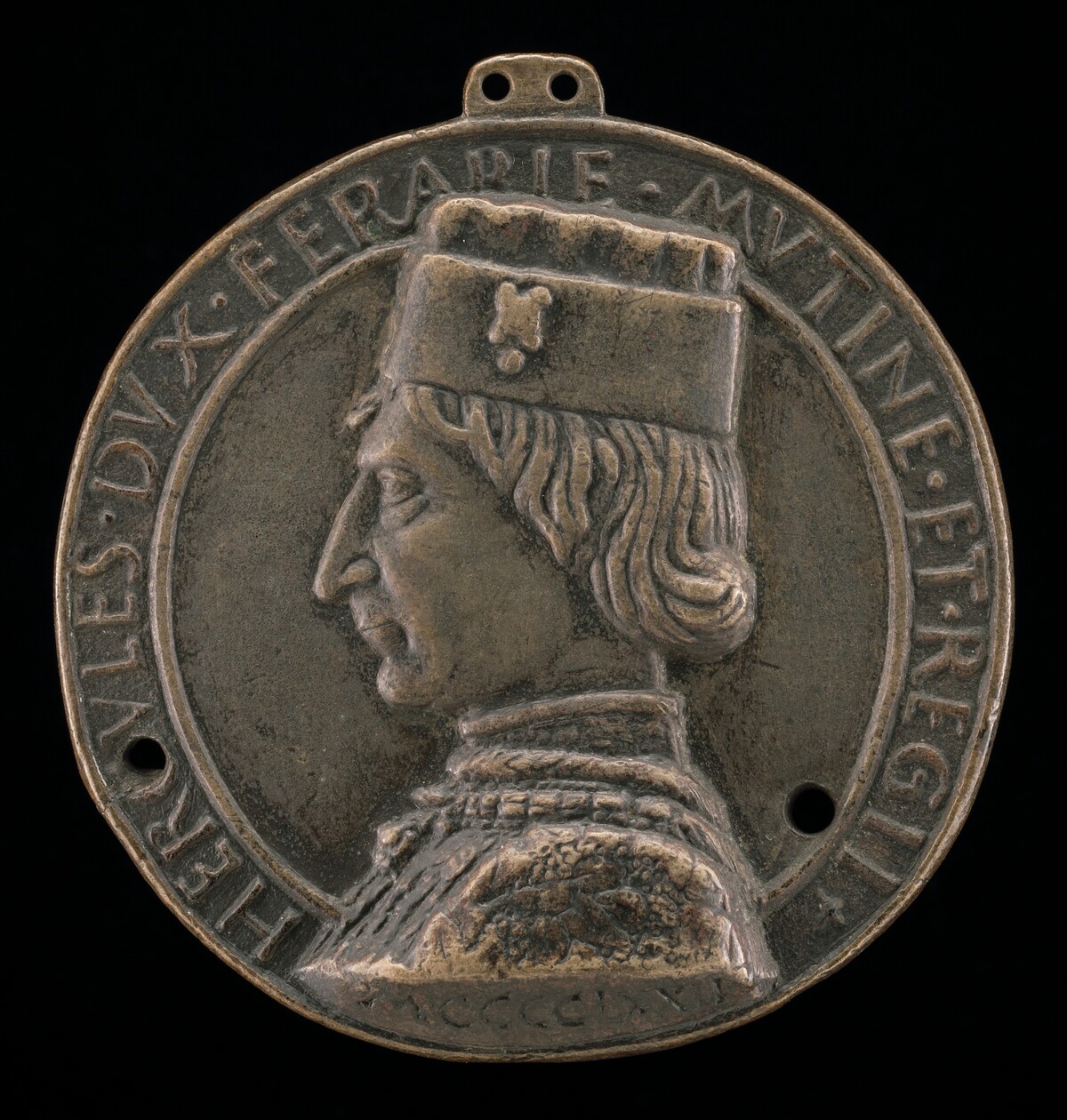 Ercole I d'Este, 1431-1505, Duke of Ferrara, Modena, and Reggio 1471 [obverse]