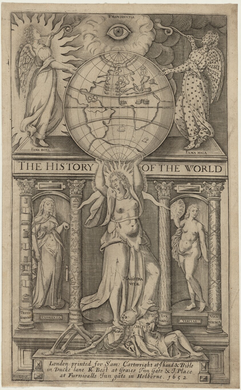 Title Page to Sir Walter Raleigh, History of the World