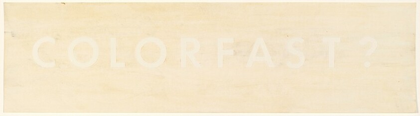 Colorfast?