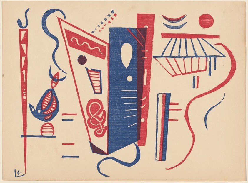 Composition in Red and Blue