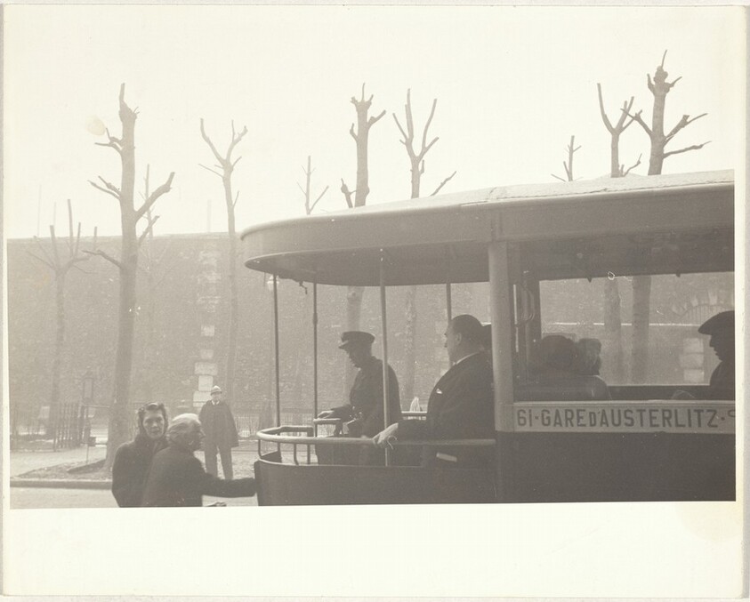 Women boarding bus, Paris