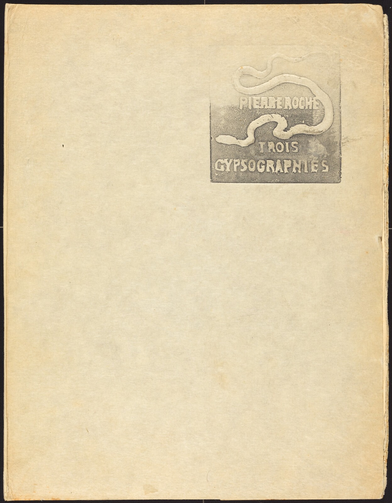 Cover Design, Pierre Roche