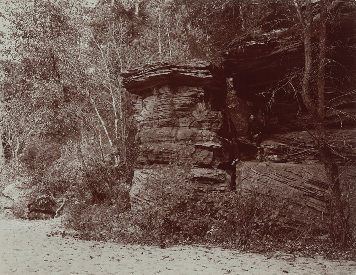 Rock Formation with Figure