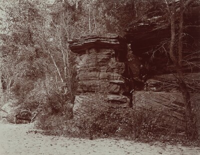 Rock Formation with Figure