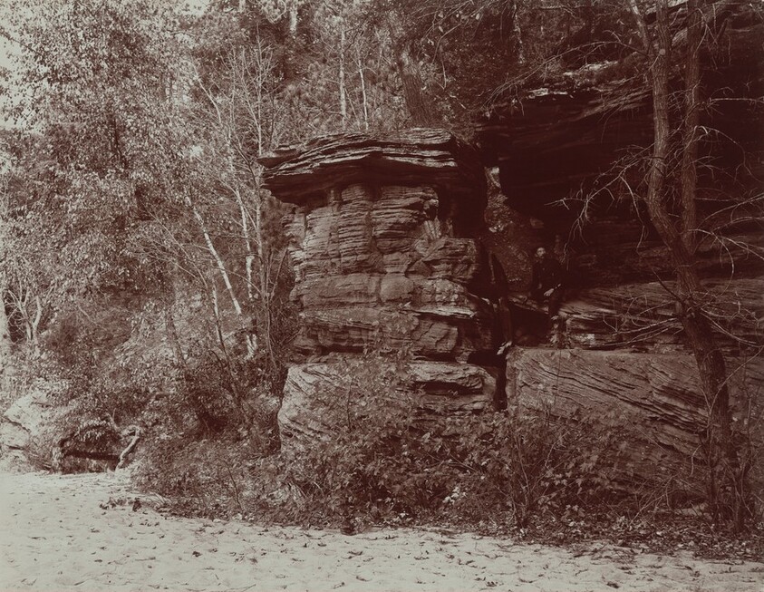 Rock Formation with Figure