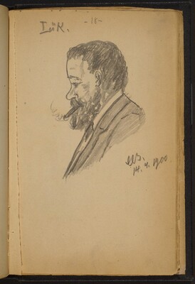 Bearded Man Smoking