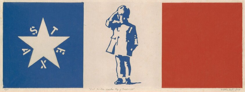 First Tri-Color Lonestar Flag of Texas-1835