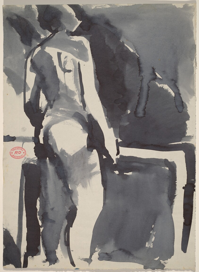 Untitled [standing female nude with back to viewer]