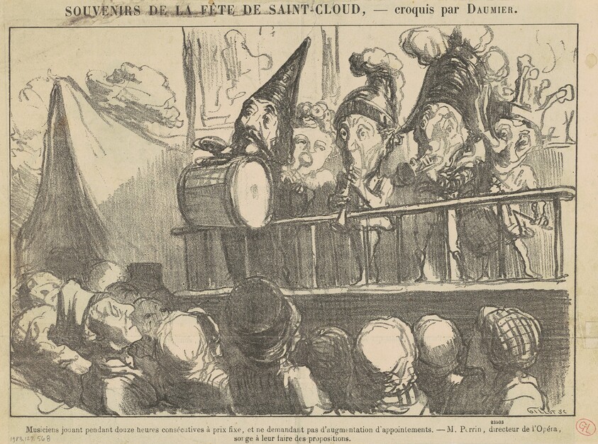 Musiciens jouant pendant douze heures ...