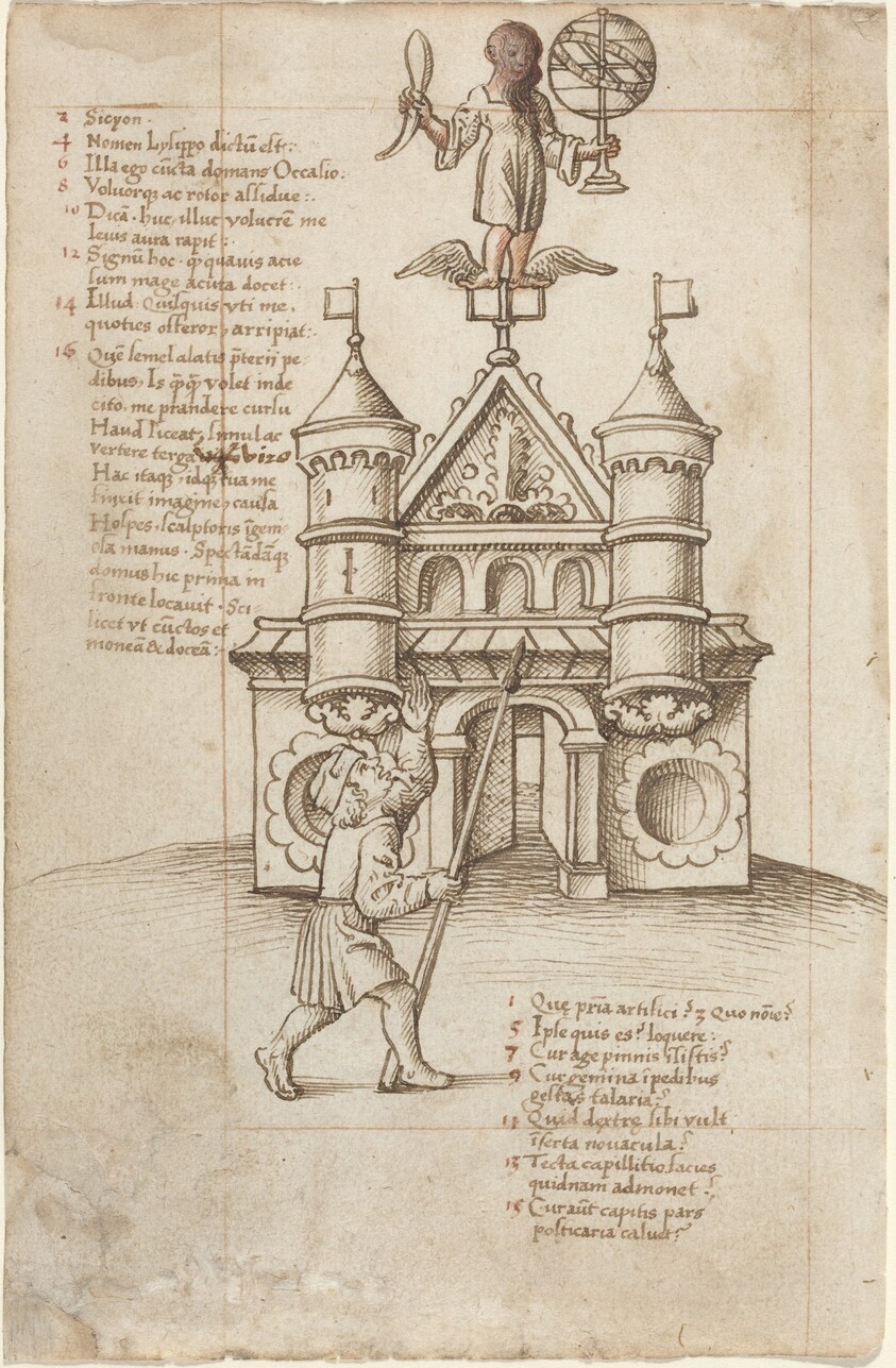 The Statue of Opportunity and the Passer-by [fol. 8 recto]