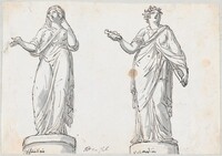 Two Female Figures from the Villa Medici, Jacques-Louis David, 1775/80