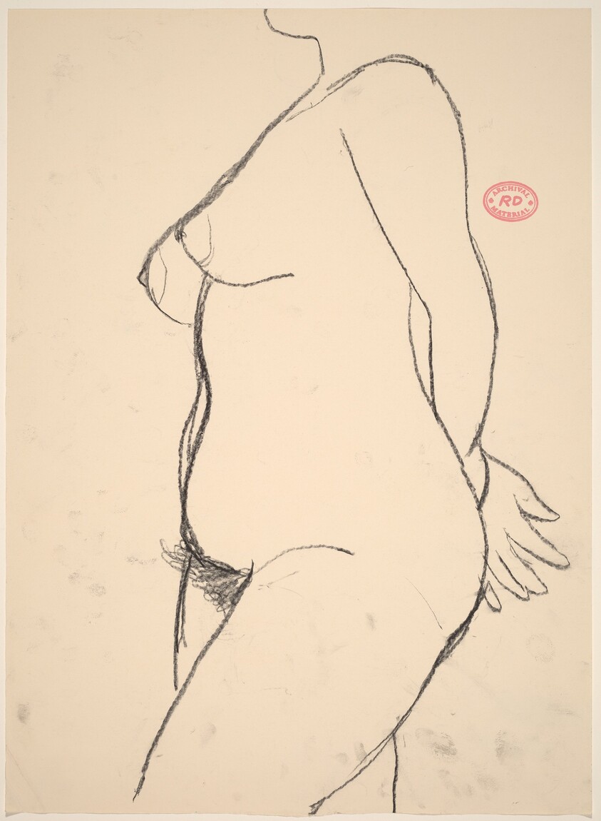 Untitled [side view of nude with her hands behind her back]