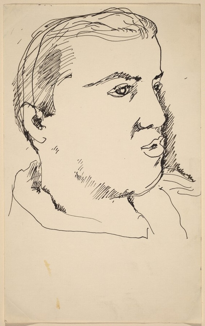 Portrait Head of a Man Looking Left