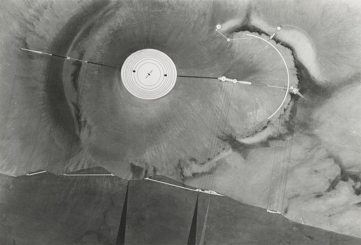 Roden Crater: Third Stage Site Plan with Segmented Cross Section