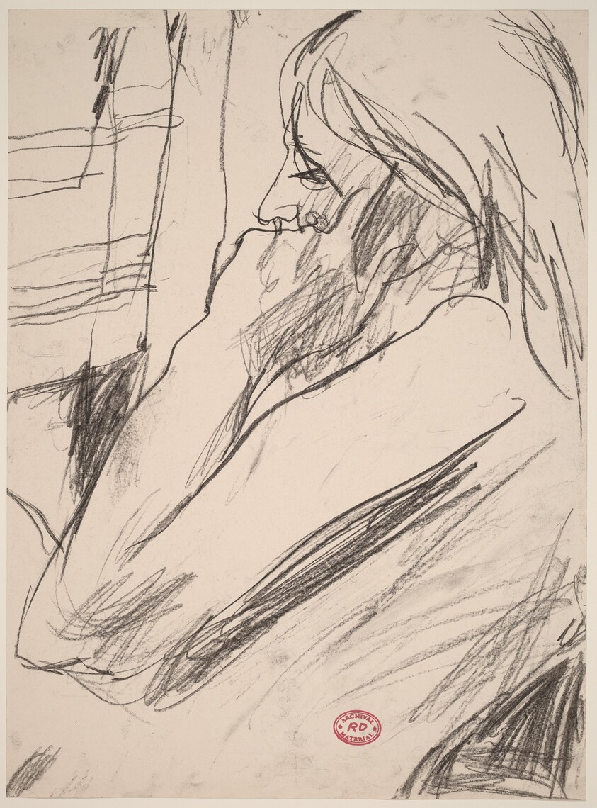 Untitled [profile of a woman on telephone]