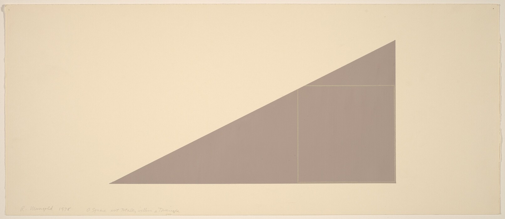 The image shows a large right triangle with internal vertical and horizontal lines, creating smaller shapes within it. The background is blank.