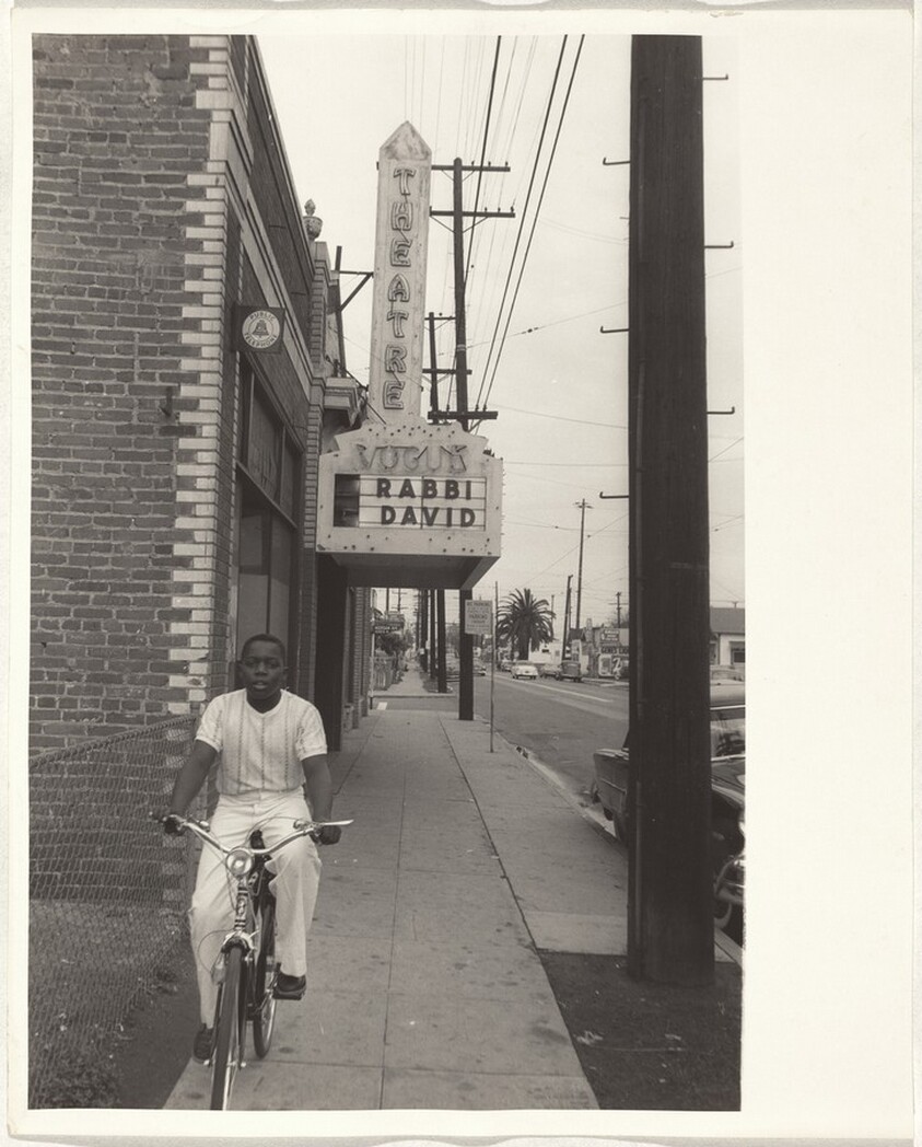 Boy on bicycle--Los Angeles