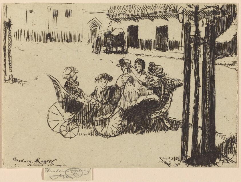 Little Girls and Perambulators, Chelsea Embankment