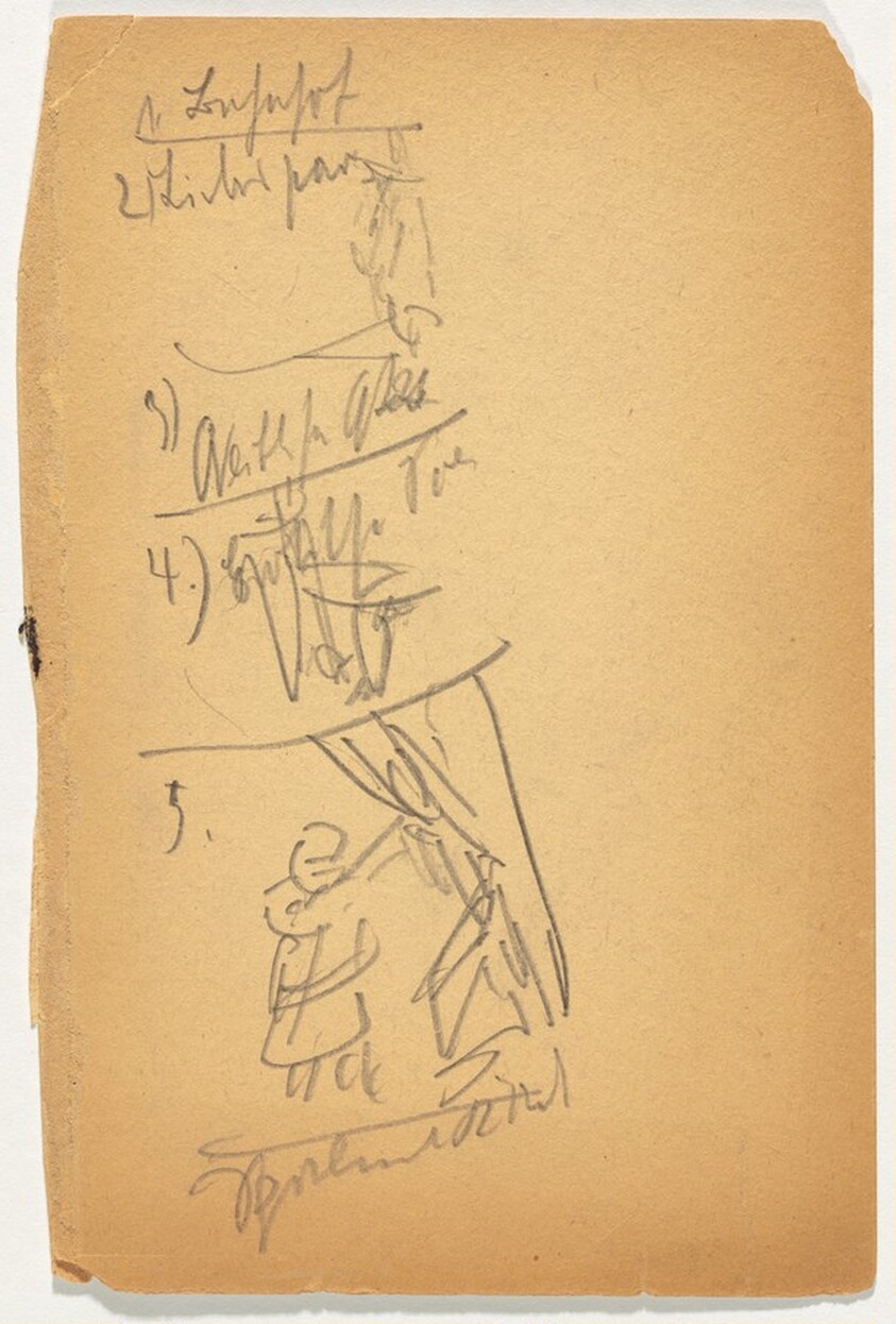 Skizze und Notizen (Sketch with Notations) [between pages 8-9]