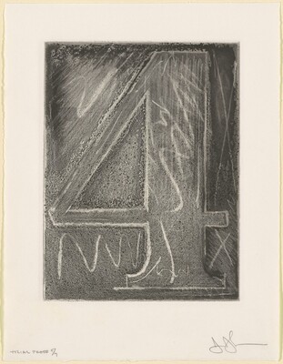 Figure 4 [trial proof 5], Jasper Johns, 1976