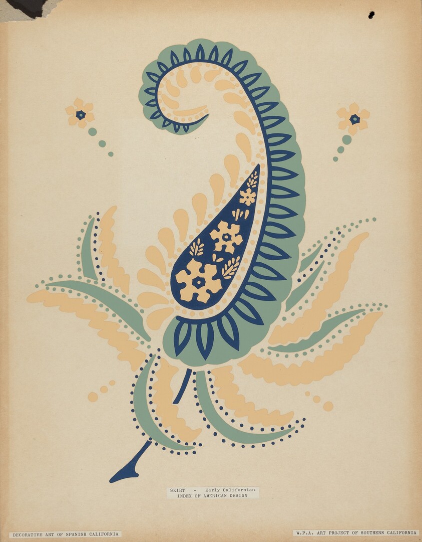 Early Californian Skirt from the portfolio "Decorative Art of Spanish California"