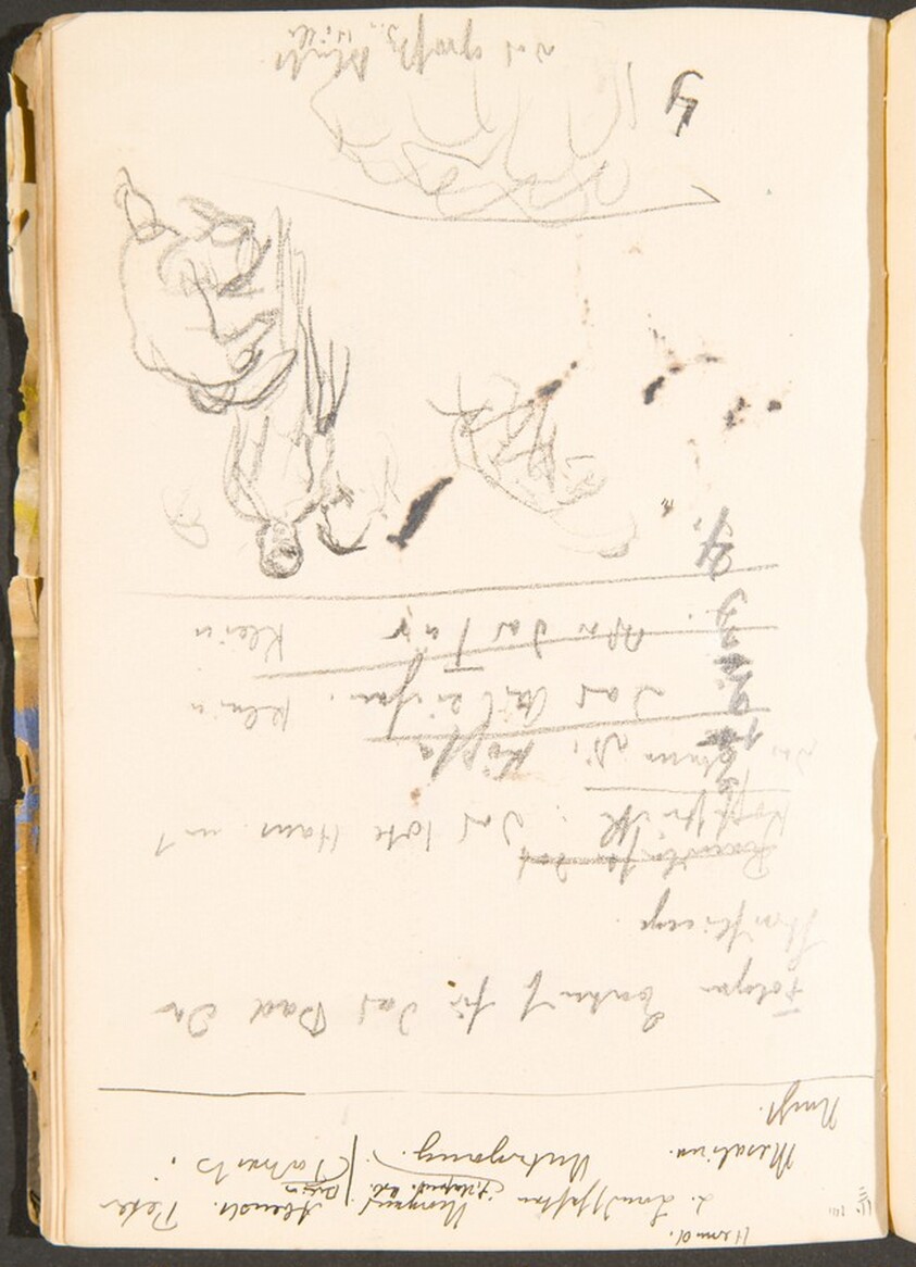 Notizen und kleine Skizze (Notations and Small Sketch) [p. 40]