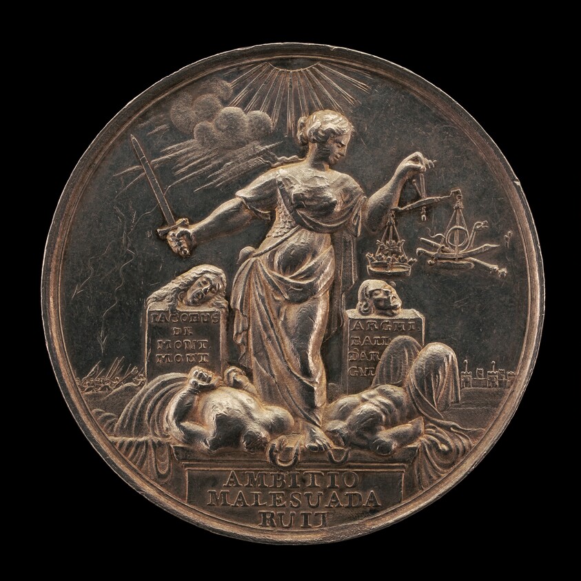 Beheading of James Scott, Duke of Monmouth, and Archibald Campbell, 9th Earl of Argyll [reverse]