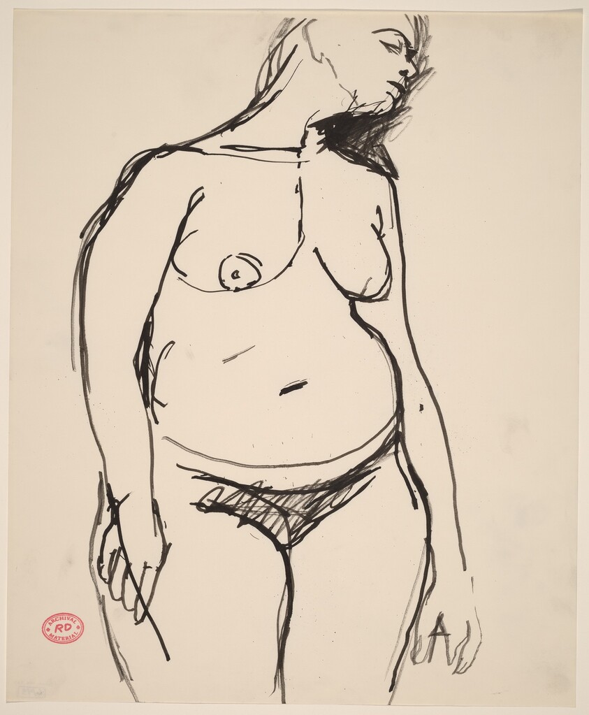 Untitled [standing female figure looking right]
