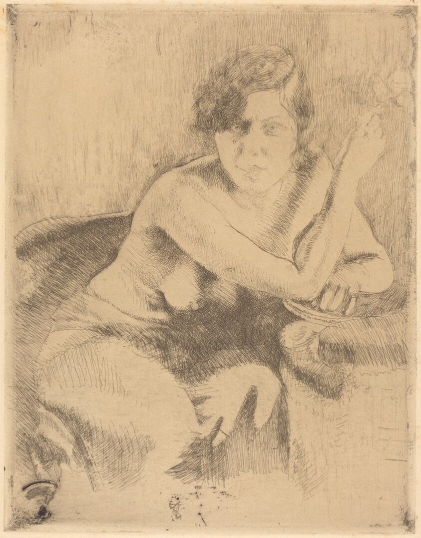 Seated Nude with a Cigarette