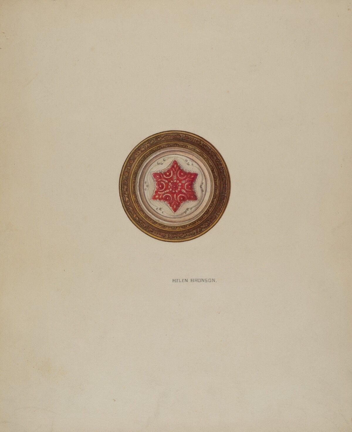 Mirror Support - Red Six Point Star