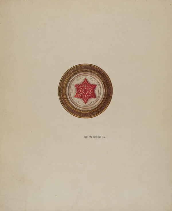 Mirror Support - Red Six Point Star