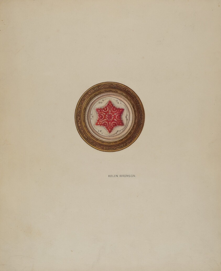 Mirror Support - Red Six Point Star