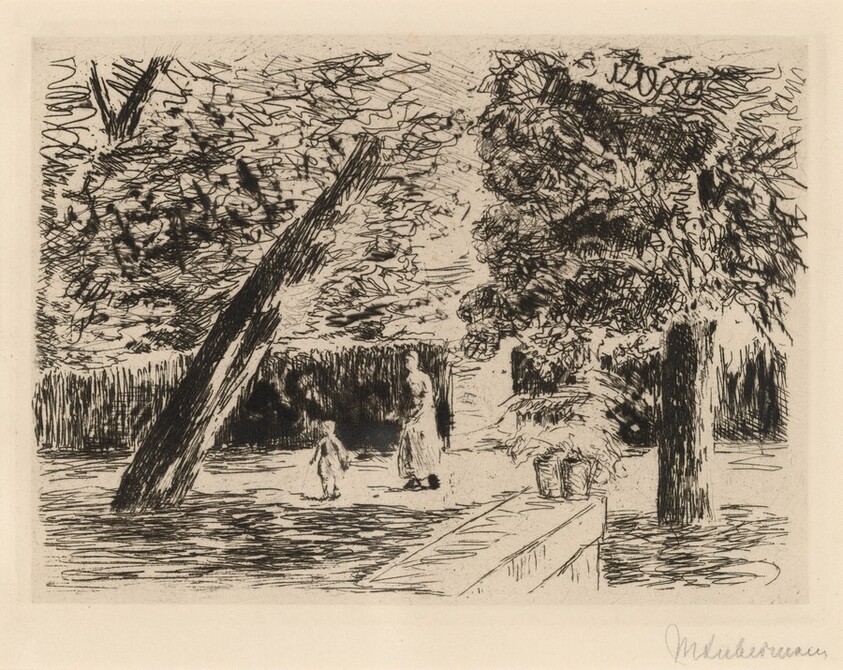 Woman and Child in Garden