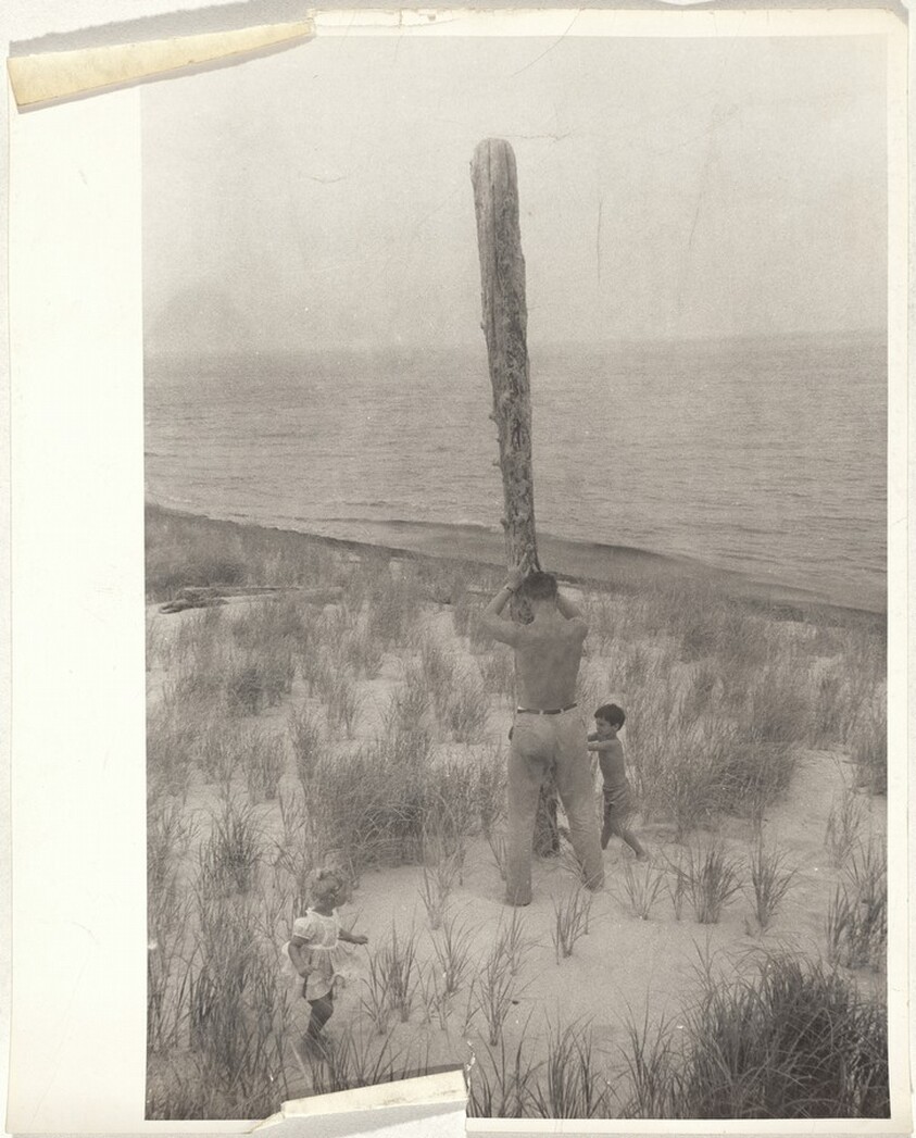 Man with children--Provincetown, Massachusetts