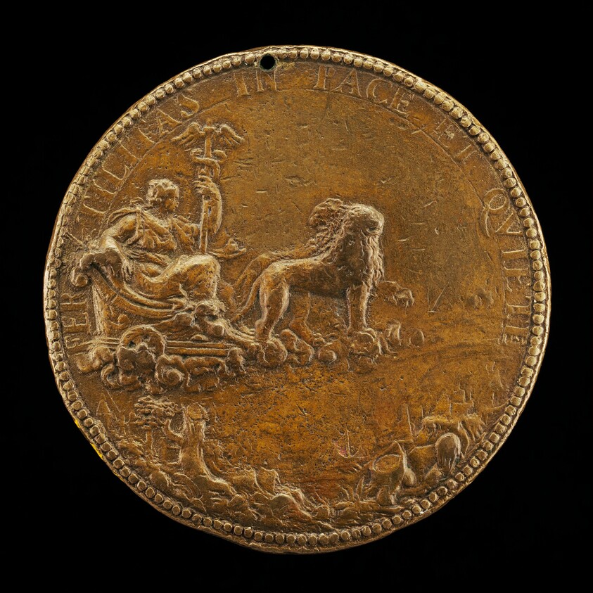 Cybele in a Car Drawn by Lions [reverse]