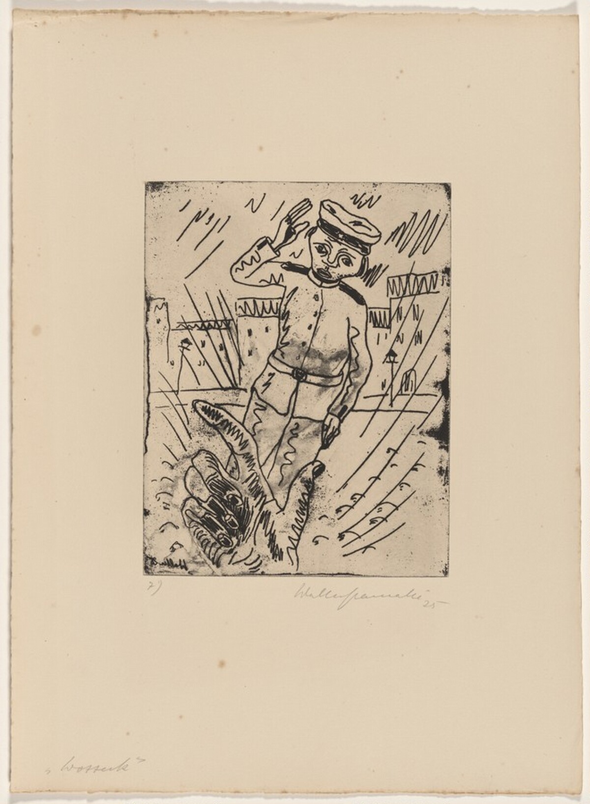 Wozzeck in the Street, the Hand of the Captain Beckons Him Closer