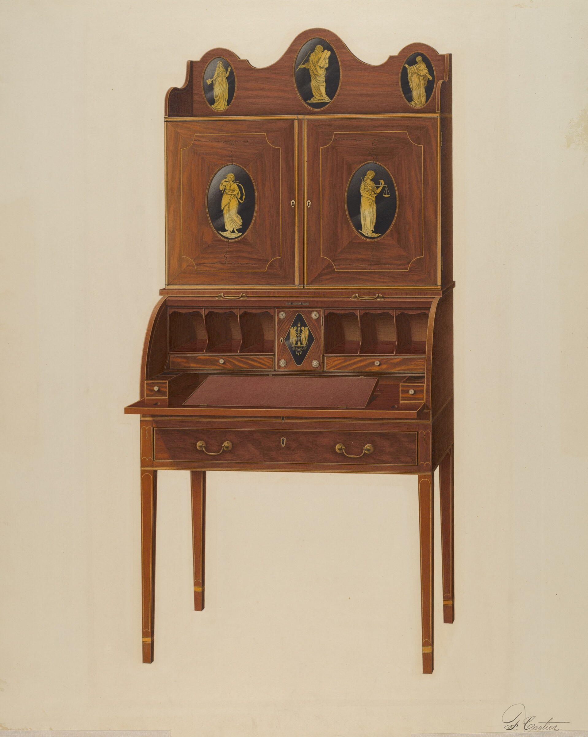 Cabinet Top Desk, Ferdinand Cartier, 1941