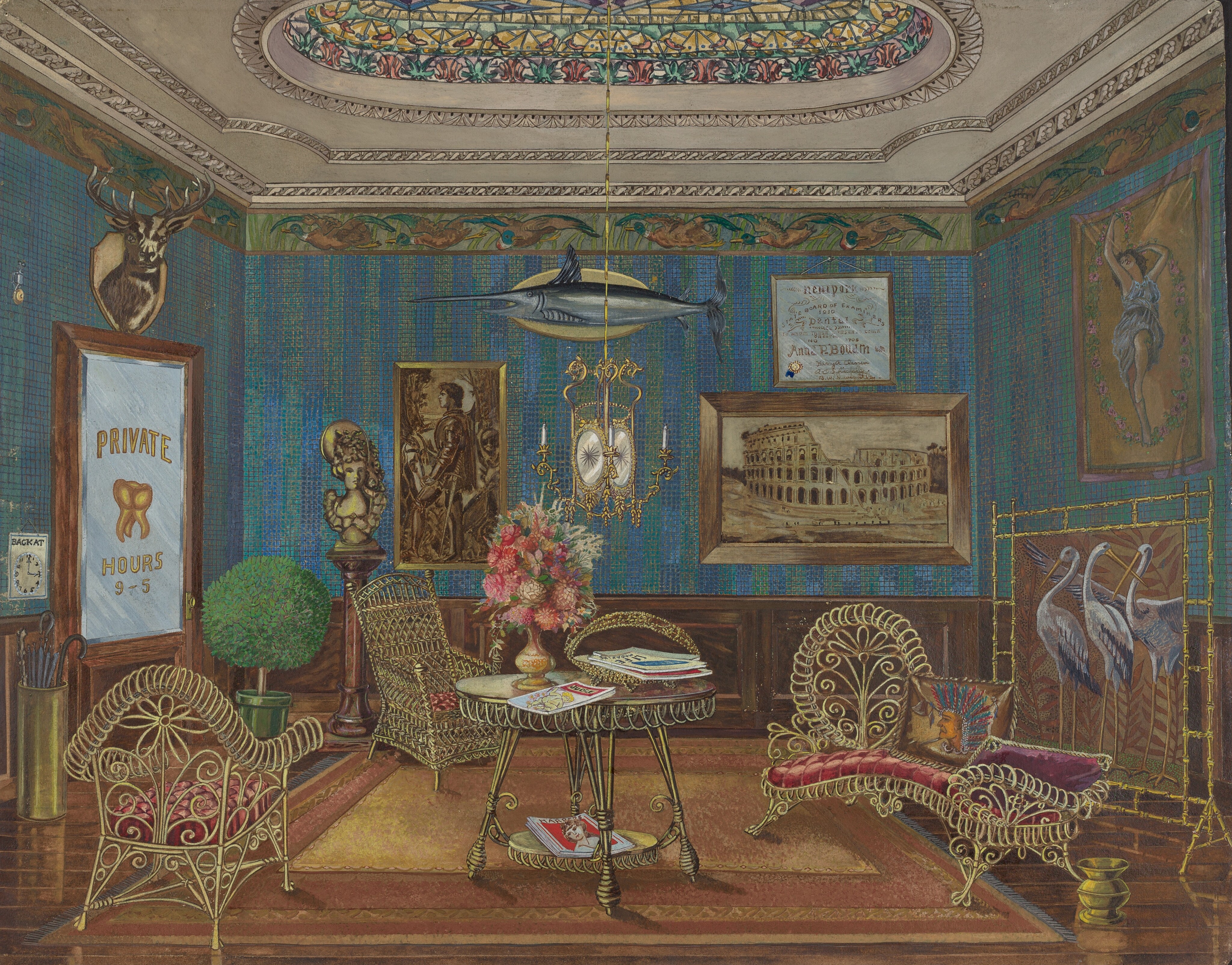 Hotel Melrose Lobby, 1880 by Perkins Harnly
