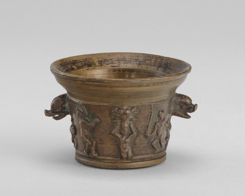 Mortar with Dragon and Dolphin-head Handles