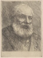 Head of an Old Man (Tête de vieillard), Alphonse Legros, late 19th century