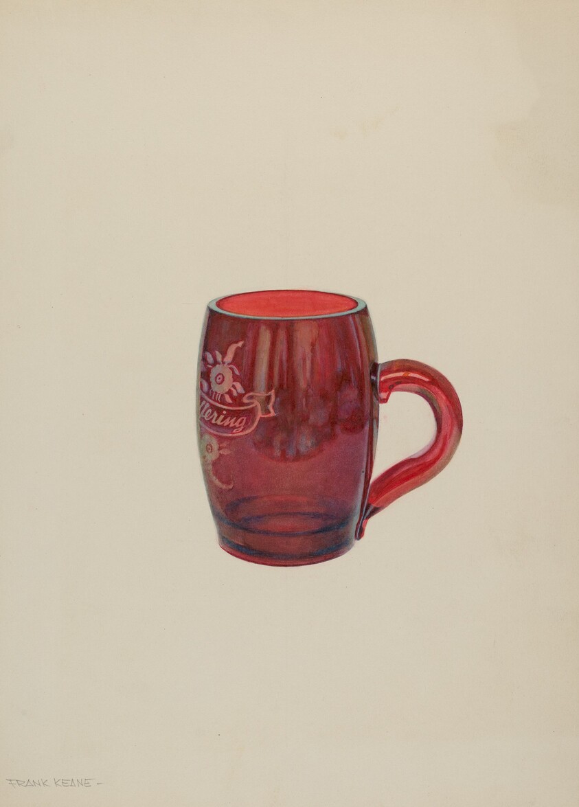 American "Bohemian" Glass Mug