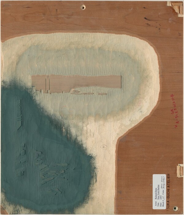 Study VI, New York Harbor [recto, #15, blue-green and gray]