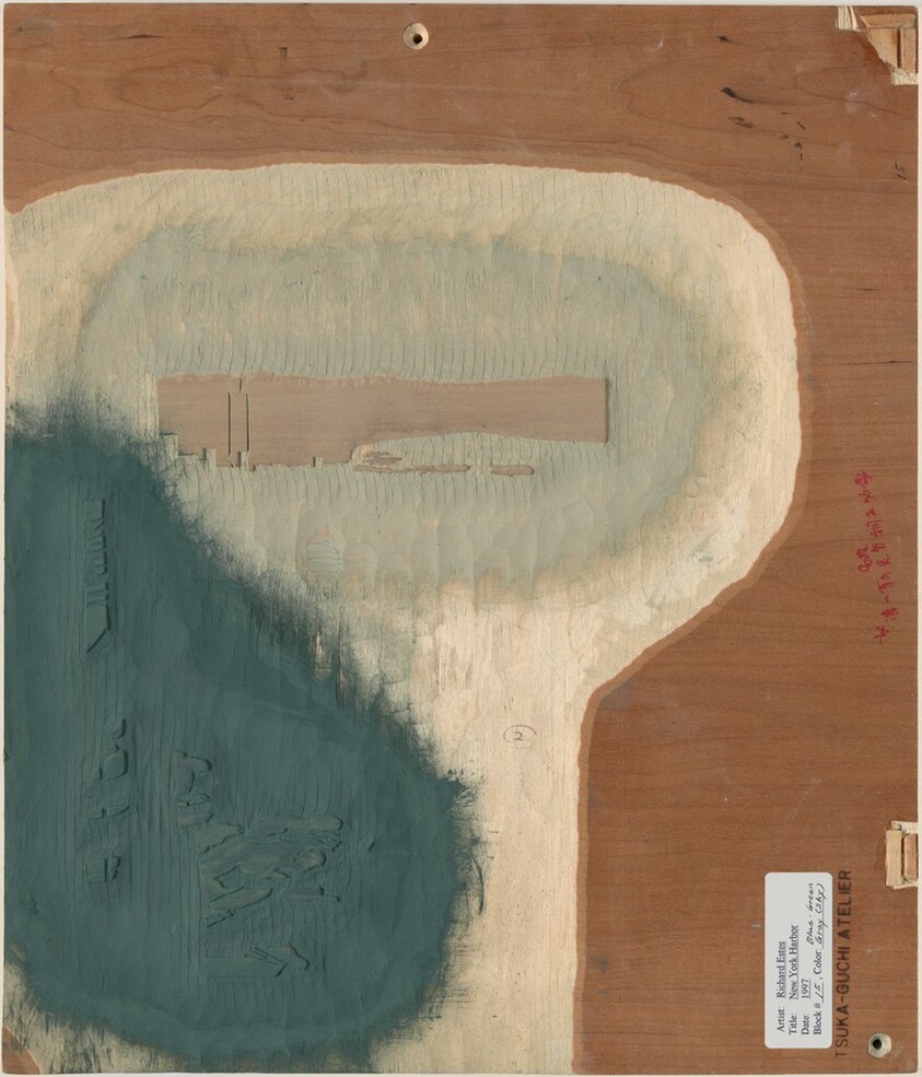 Study VI, New York Harbor [recto, #15, blue-green and gray]